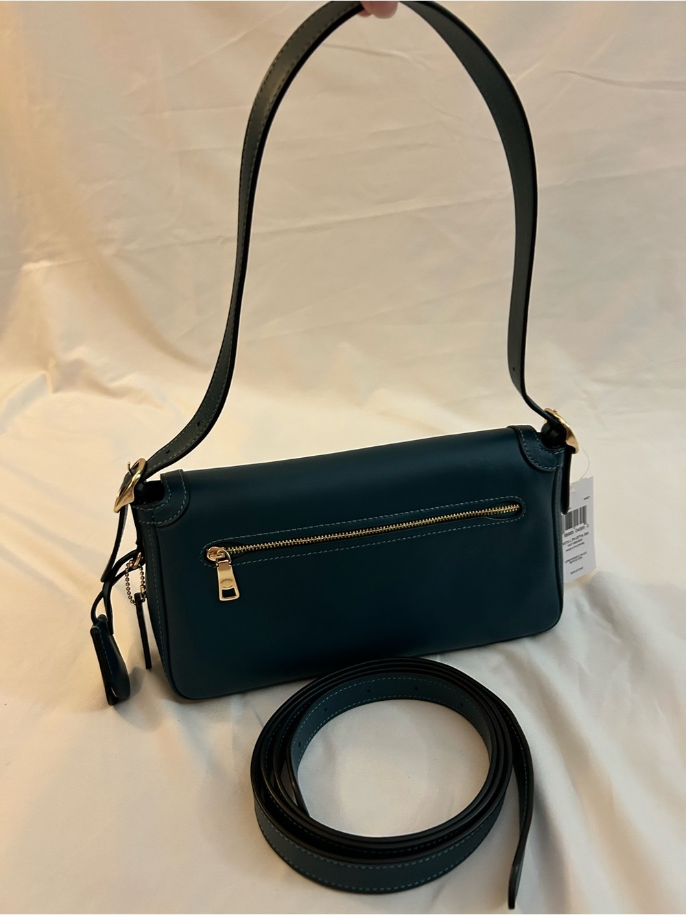Coach Etta Small Flap in Teal - Picture 2 of 12